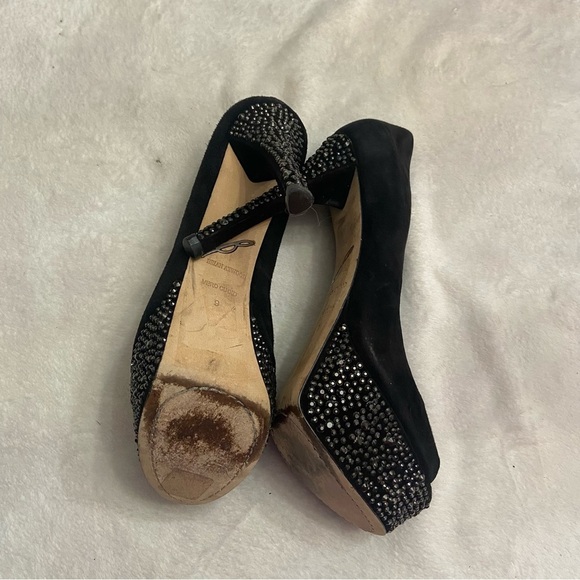B Brian Atwood bea studded platform pumps rhinestone embellished - Picture 4 of 11
